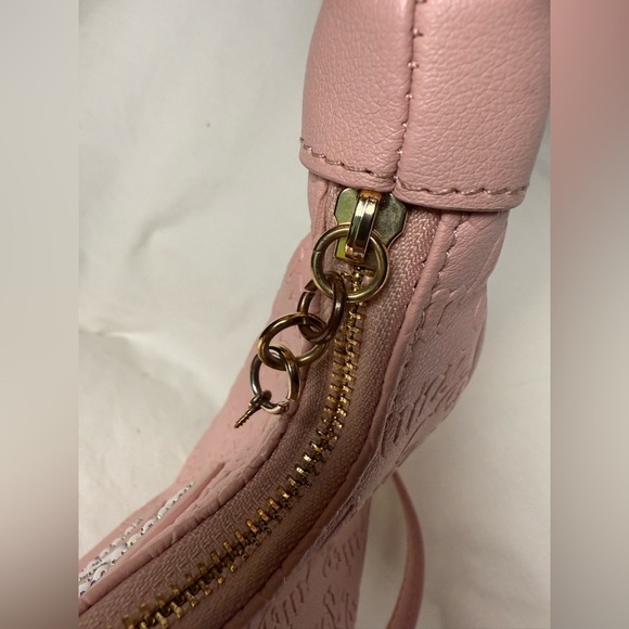 Juicy Couture Pink Diamond String of Pearls Rhinestone Hobo Crossbody - Picture 6 of 13